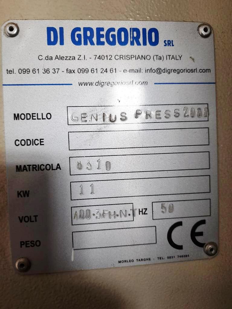 DI GREGORIO GENIUS PRESS 2000 Линия для сборки стеклопакетов с панельным прессом (Б/У оборудование)