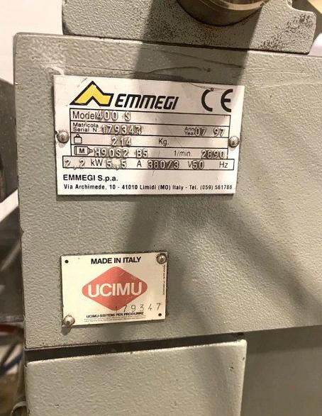 EMMEGI 400 S Пила одноголовочная маятниковая для резки алюминиевого профиля + рольганг (Б/У оборудование)