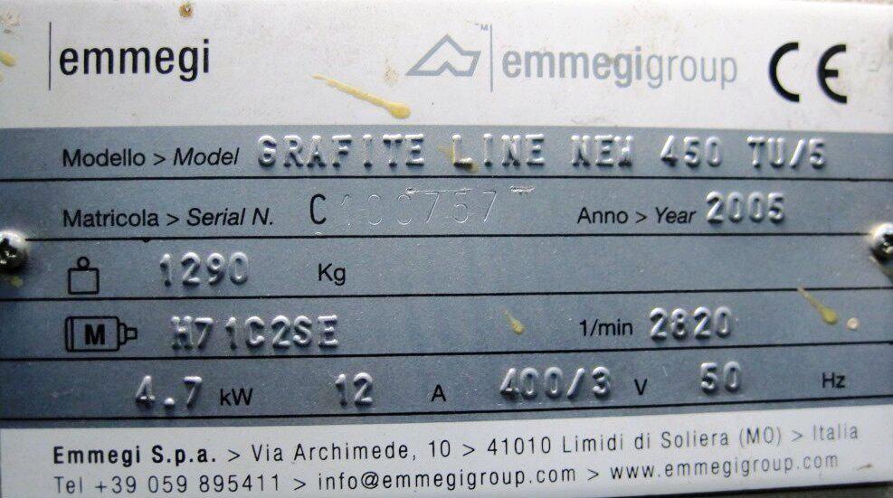 EMMEGI GRAFITE LINE NEW 450 TU/5 Двухголовочная пила для резки AL и ПВХ профиля (Б/У оборудование)