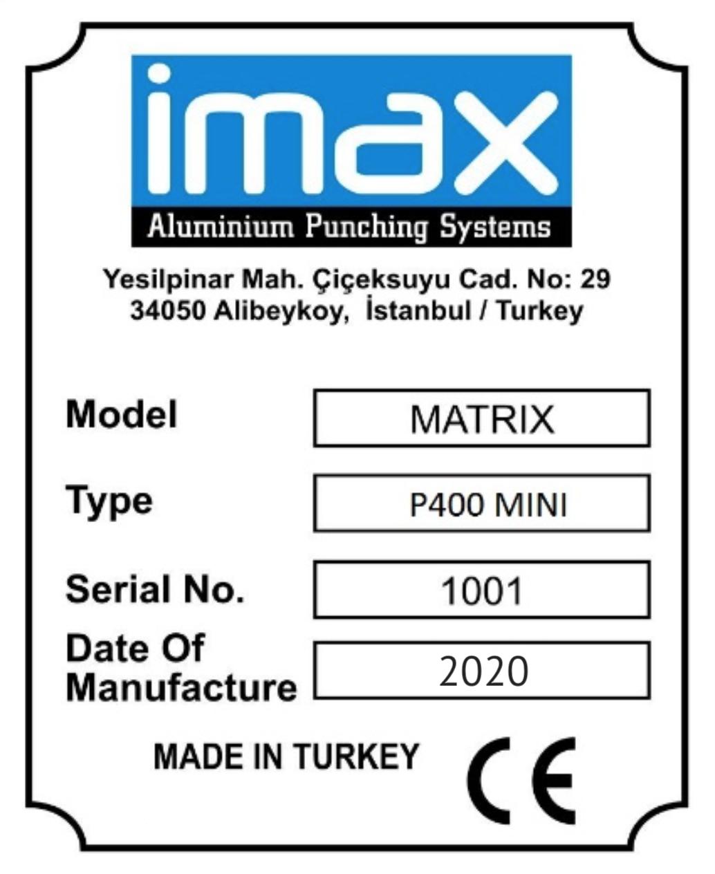 IMAX PROVEDAL Р400 MINI Вырубной пресс по алюминию — оборудование для распашных конструкций профильной системы Provedal (без пробивки каналов для отвода воды) (Новое оборудование)