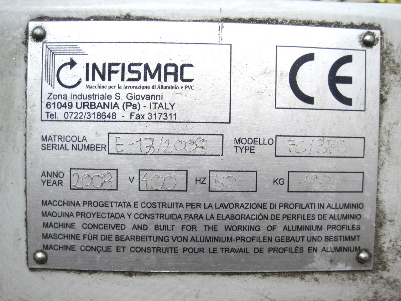 INFISMAC COPIA FC-3PS Копировально-фрезерный станок для алюминиевых окон (Б/У оборудование)