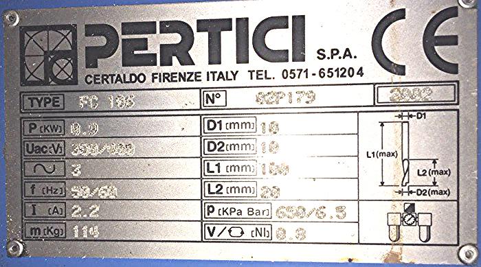 PERTICI FC 106 Копировально-фрезерный станок для окон ПВХ с ручной подачей фрез 