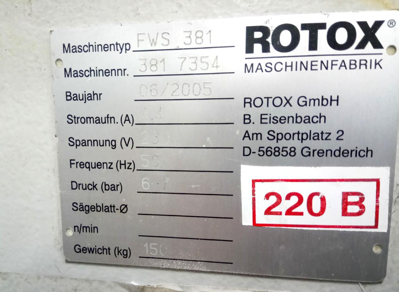 ROTOX FWS 381 Дренажный станок 