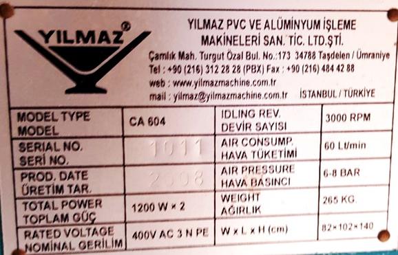 YILMAZ CA 604 Автоматический углозачистной станок на 4 фрезы 