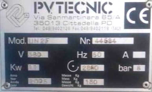 P.V.TECNIC UN 2 F Полуавтоматический углозачистной станок 