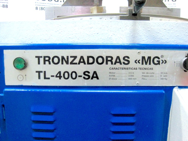 TRONZADORAS MG TL-400-SA Пила для алюминиевого профиля с нижней подачей (Б/У оборудование)