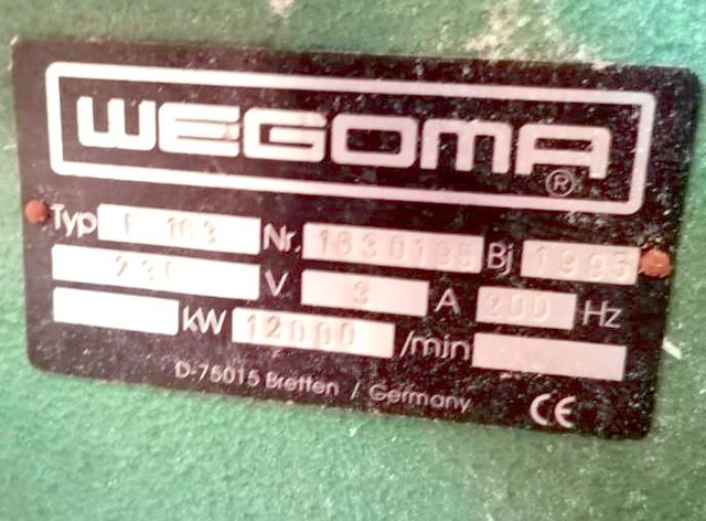 WEGOMA WS 163 Станок для фрезерования водоотливных каналов (Б/У оборудование)
