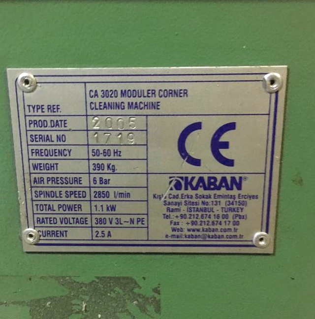 KABAN CA 3020 Трёхфрезный углозачистной автоматический станок для производства окон из ПВХ (Б/У оборудование)