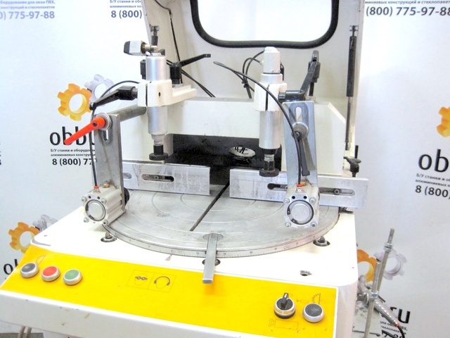 LGF ASTRA Одноголовочный станок для резки профиля из алюминия + 2 рольганга (Б/У оборудование)