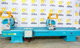 YILMAZ DC 420 M Полуавтоматическая двухголовочная пила с фронтальной подачей пильных дисков для ПВХ и алюминиевого профиля