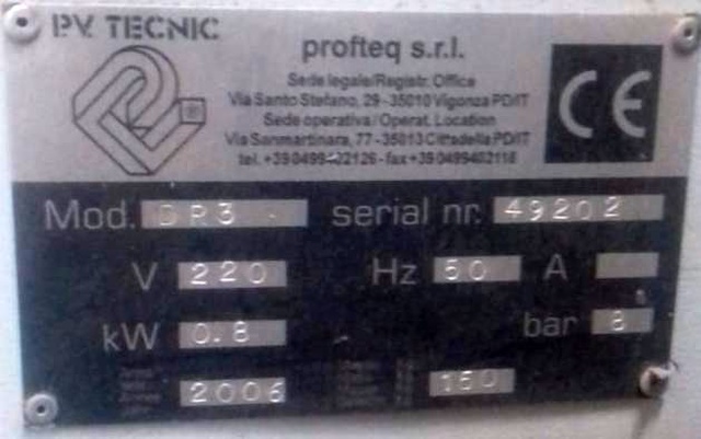 P.V.TECNIC DR3 Дренажный станок 