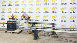 ELUMATEC DG 79 Пила двухголовочная для производства окон ПВХ (с механическим передвижением головы с горизонтальным вращением)