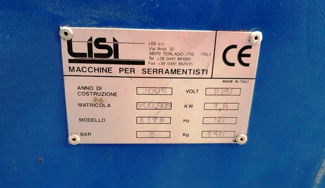 LISI A1 TR Одноголовочный сварочный станок для окон ПВХ (Б/У оборудование)